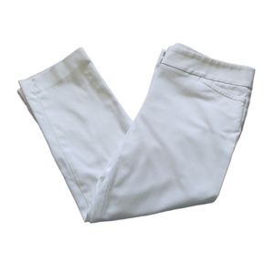 LOFT Petites White Stretch‎ Capri Pants Size 10 Petite